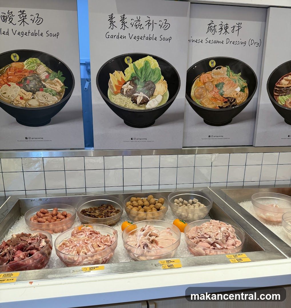 Food Display with Menu Posters
