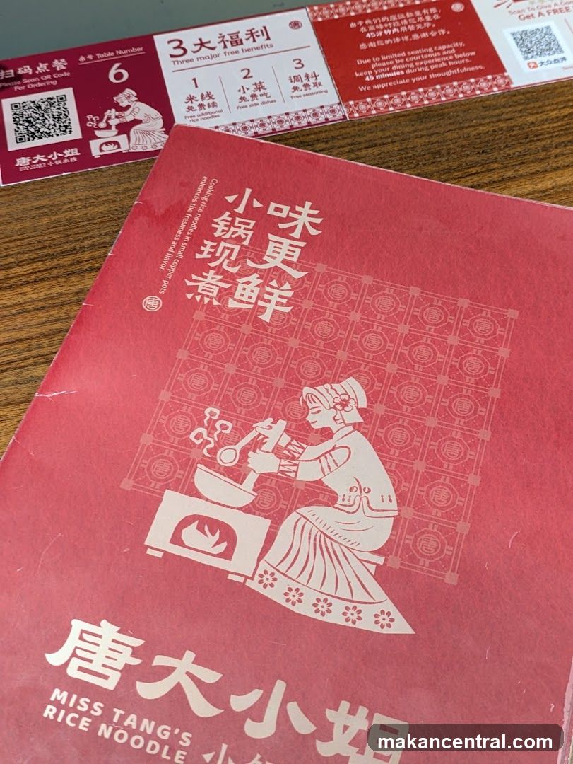 Miss Tang's Rice Noodle Menu