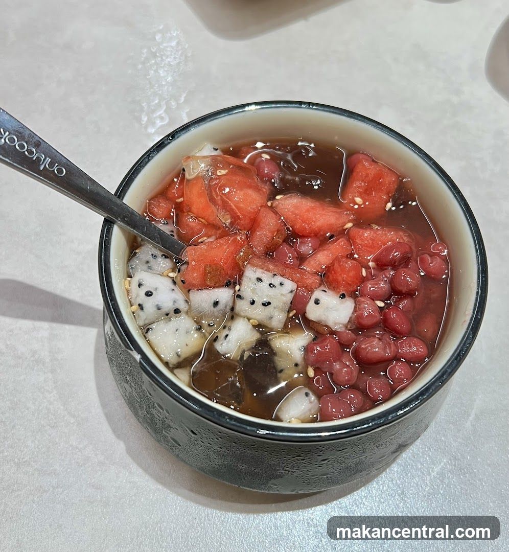 Dessert Bowl with Fruit and Beans