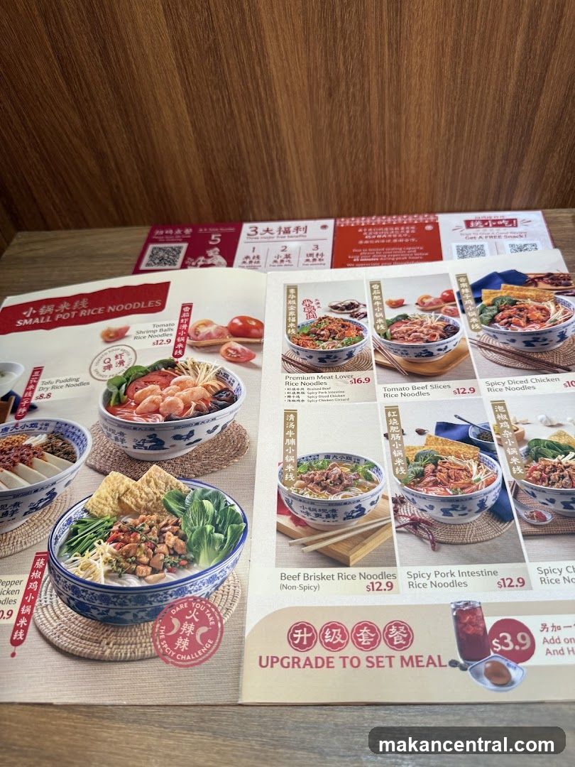 Small Pot Rice Noodles Menu