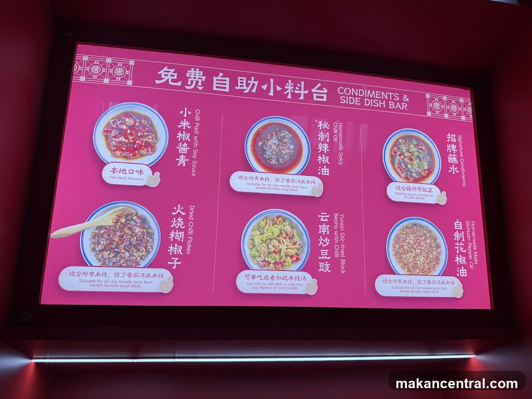 CONDIMENTS & SIDE DISH BAR
