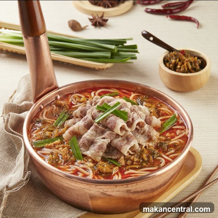 Spicy Noodle Soup with Beef
