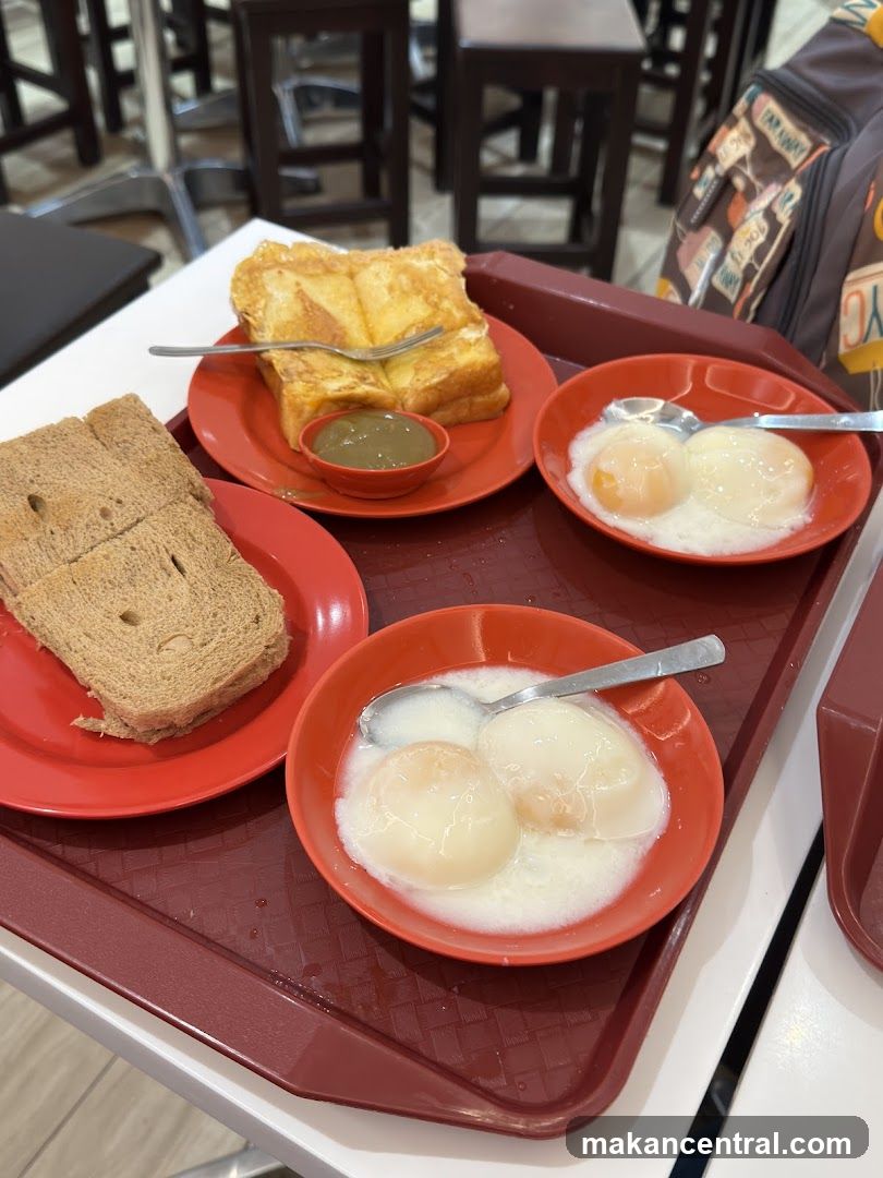 Soft-boiled eggs and toast