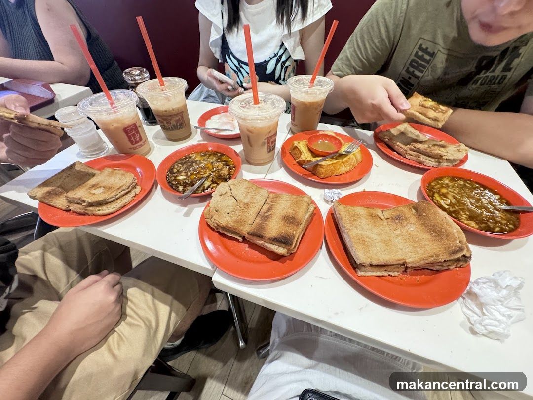 People enjoying breakfast at a cafe