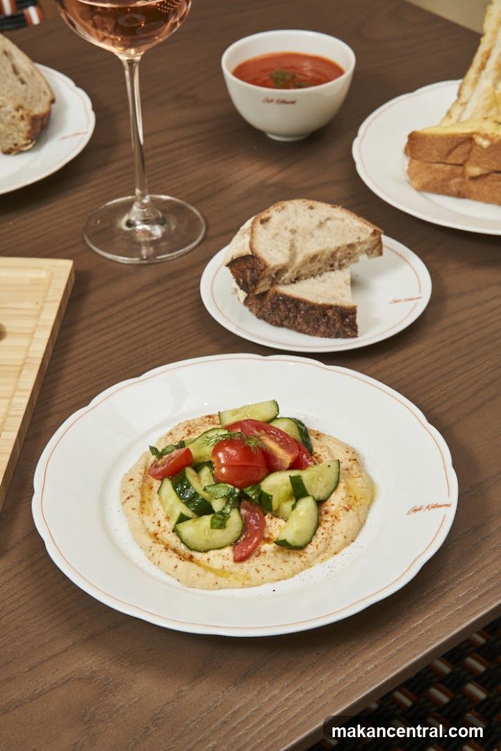 Hummus with Toppings and Side Dishes