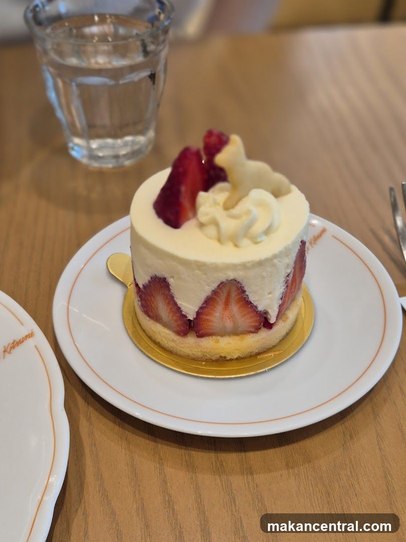 Strawberry Cake with Fox Decoration