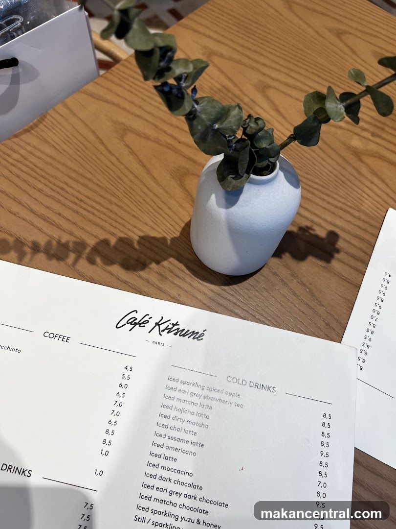 Café Kitsuné Menu