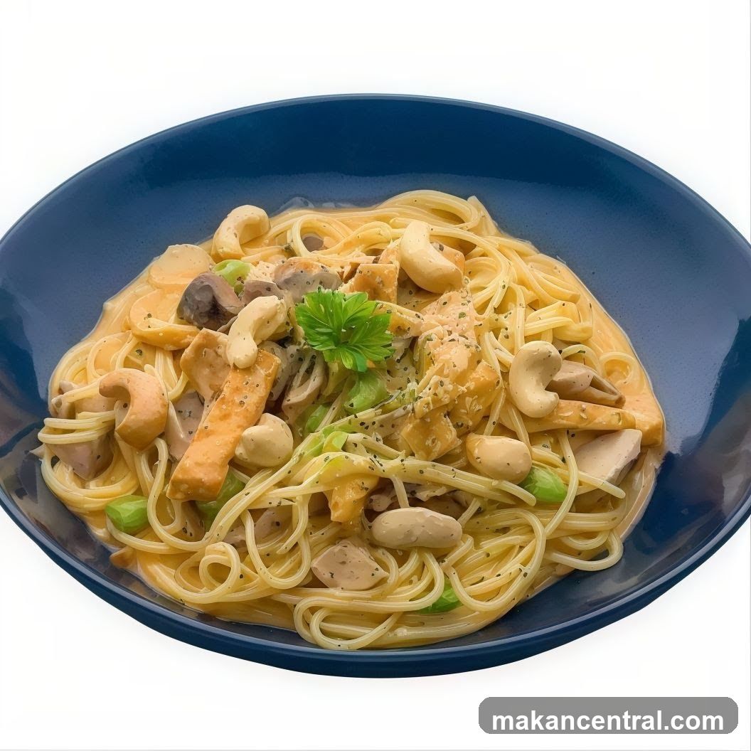 Creamy Pasta with Chicken and Cashews