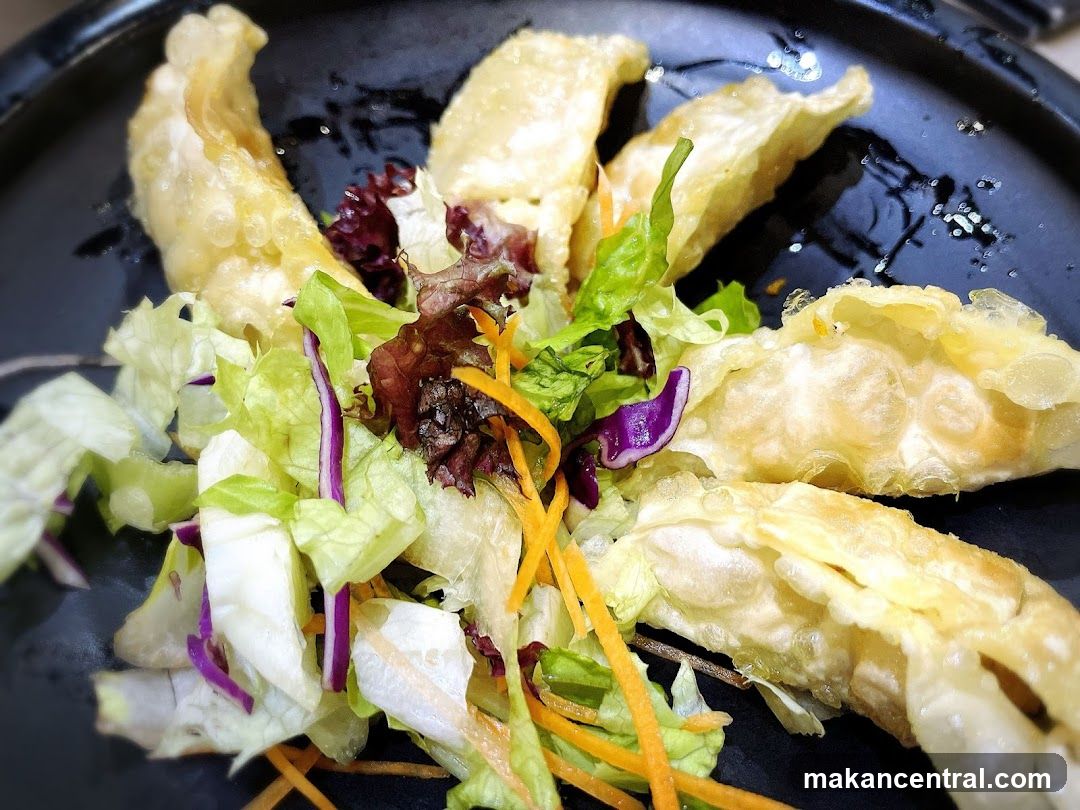 Fried Dumplings with Salad