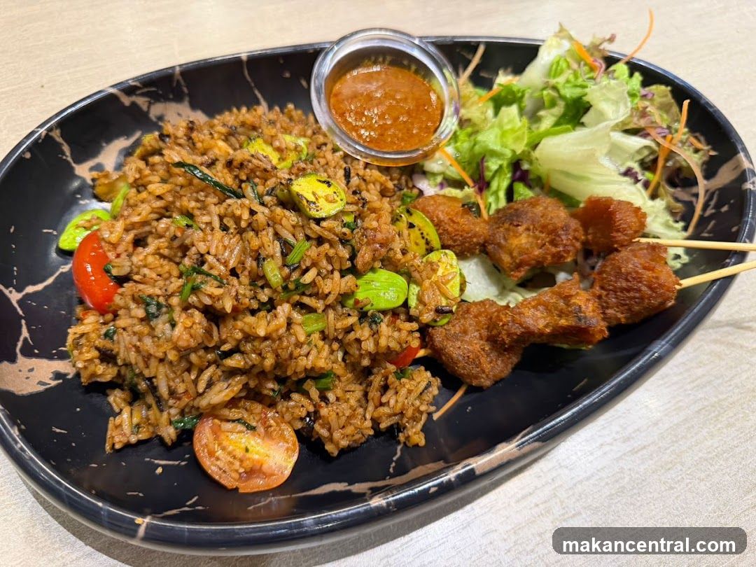 Fried Rice with Skewers