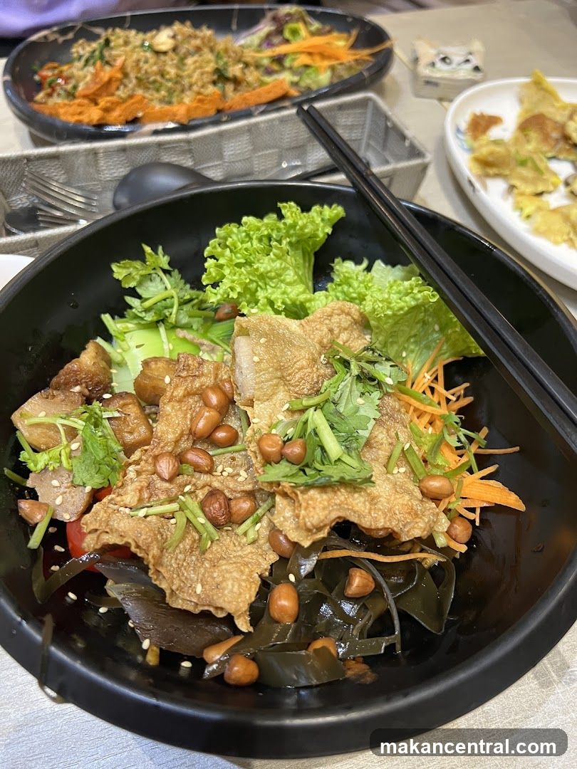 Salad with Crispy Tofu Skin and Peanuts