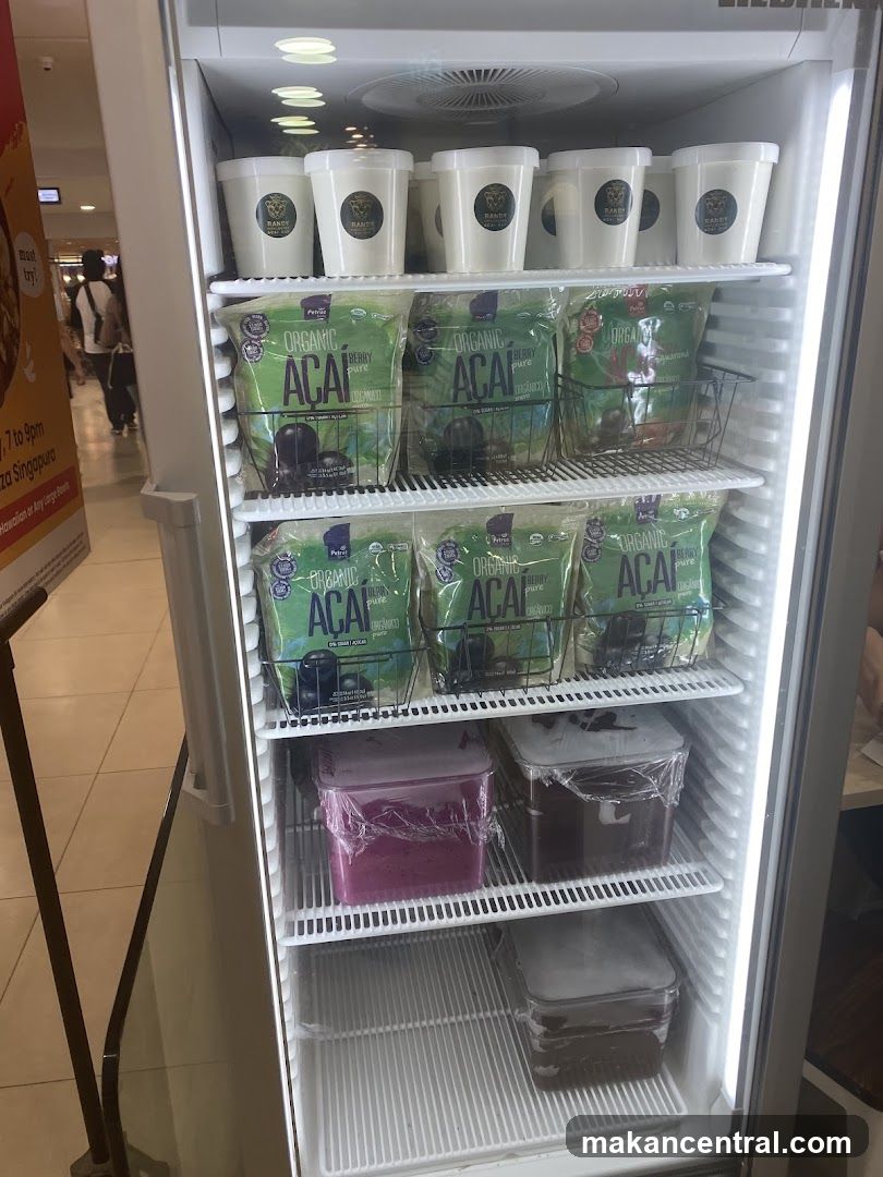 Acai Products in Refrigerator