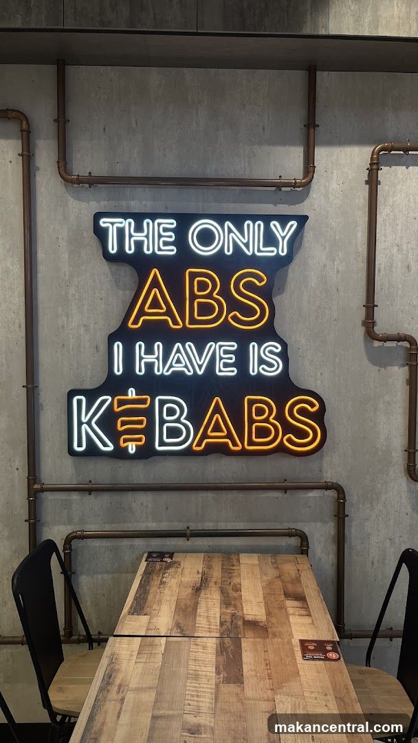 Neon sign about kebabs