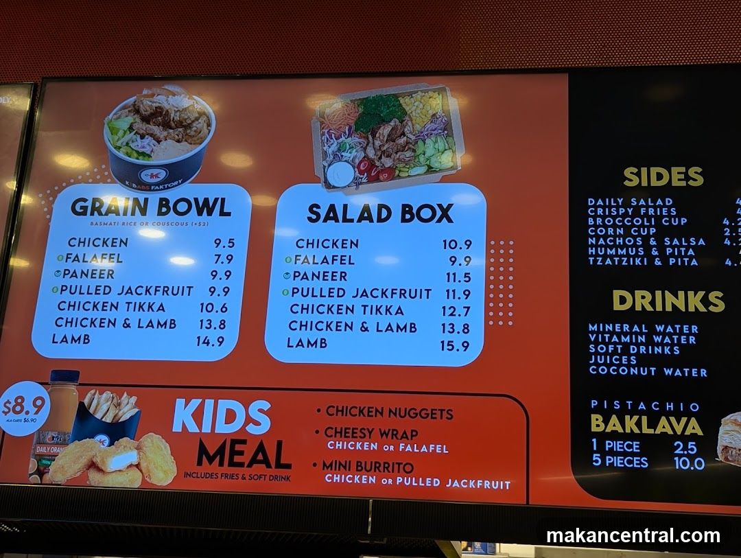 K-Babe Faktory Menu