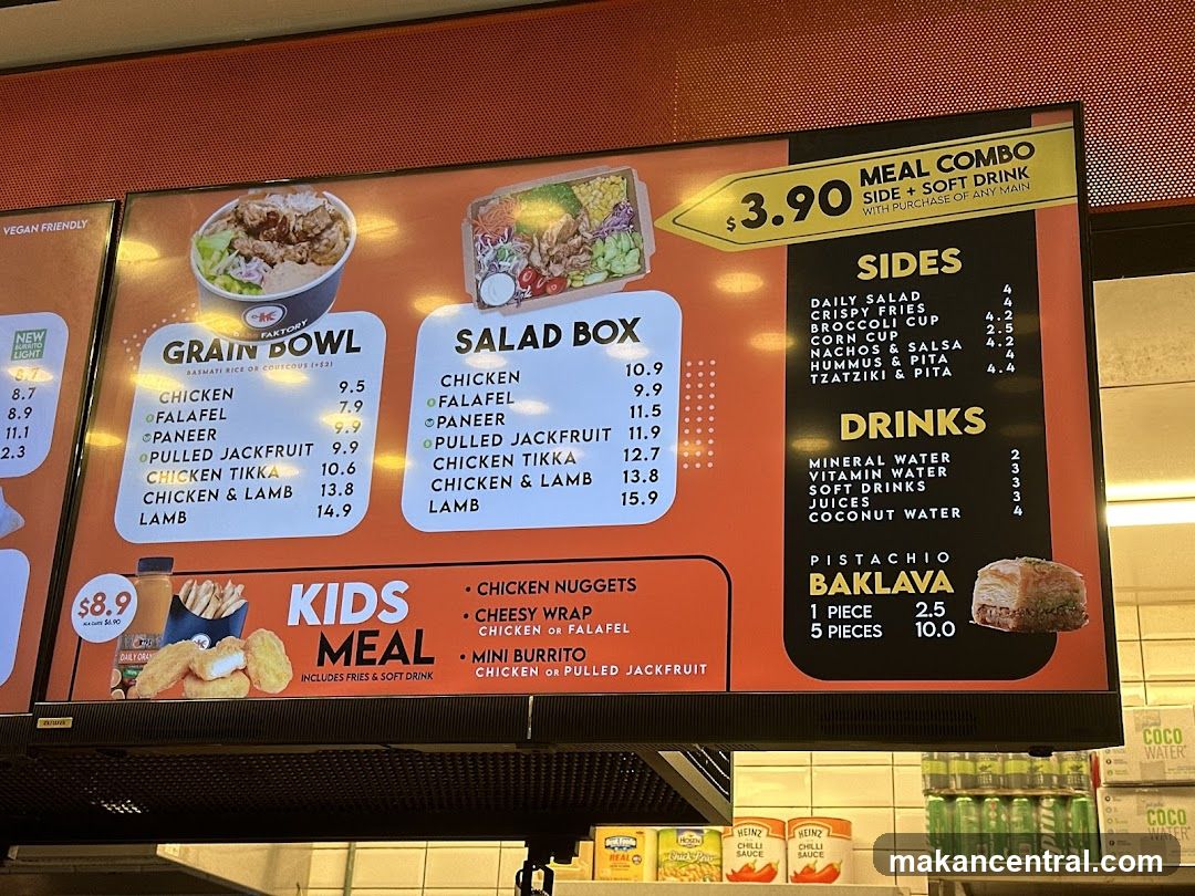 The FAKTORY Menu