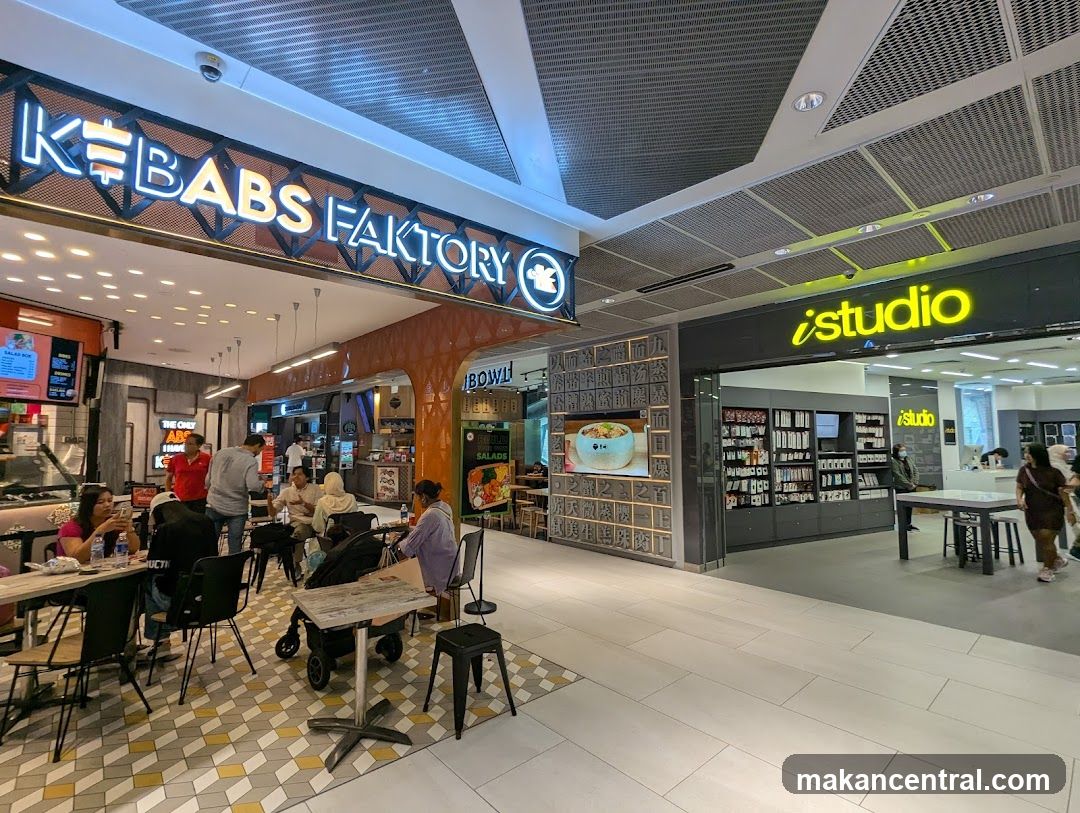 Food court with various shops