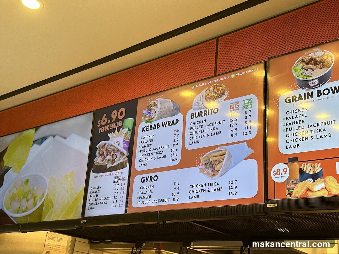 Kebab Factory Menu