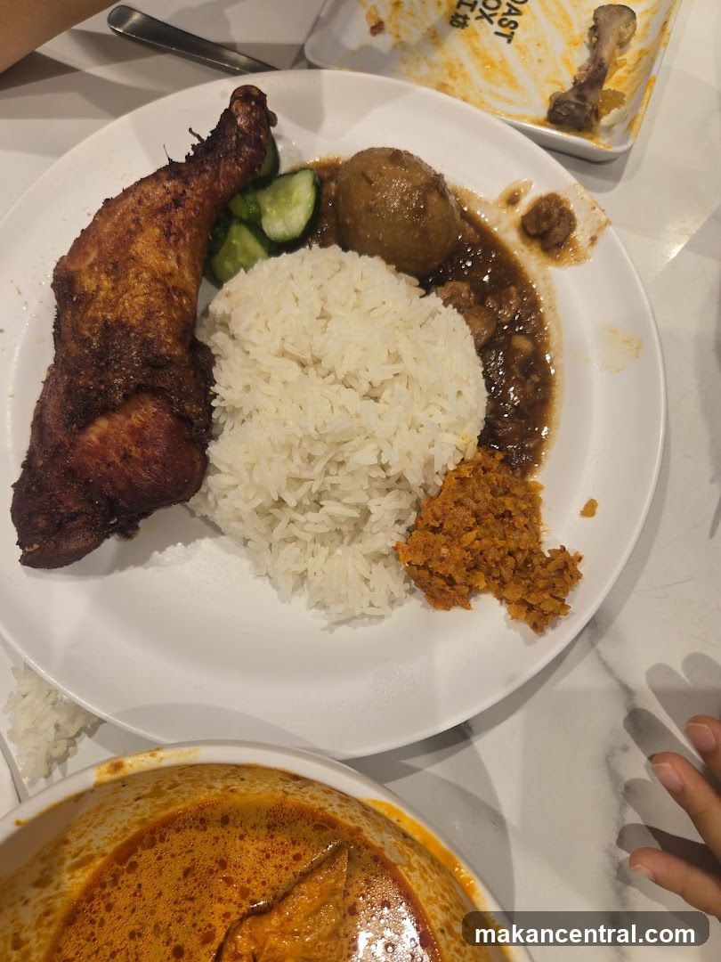 Nasi Lemak with Fried Chicken