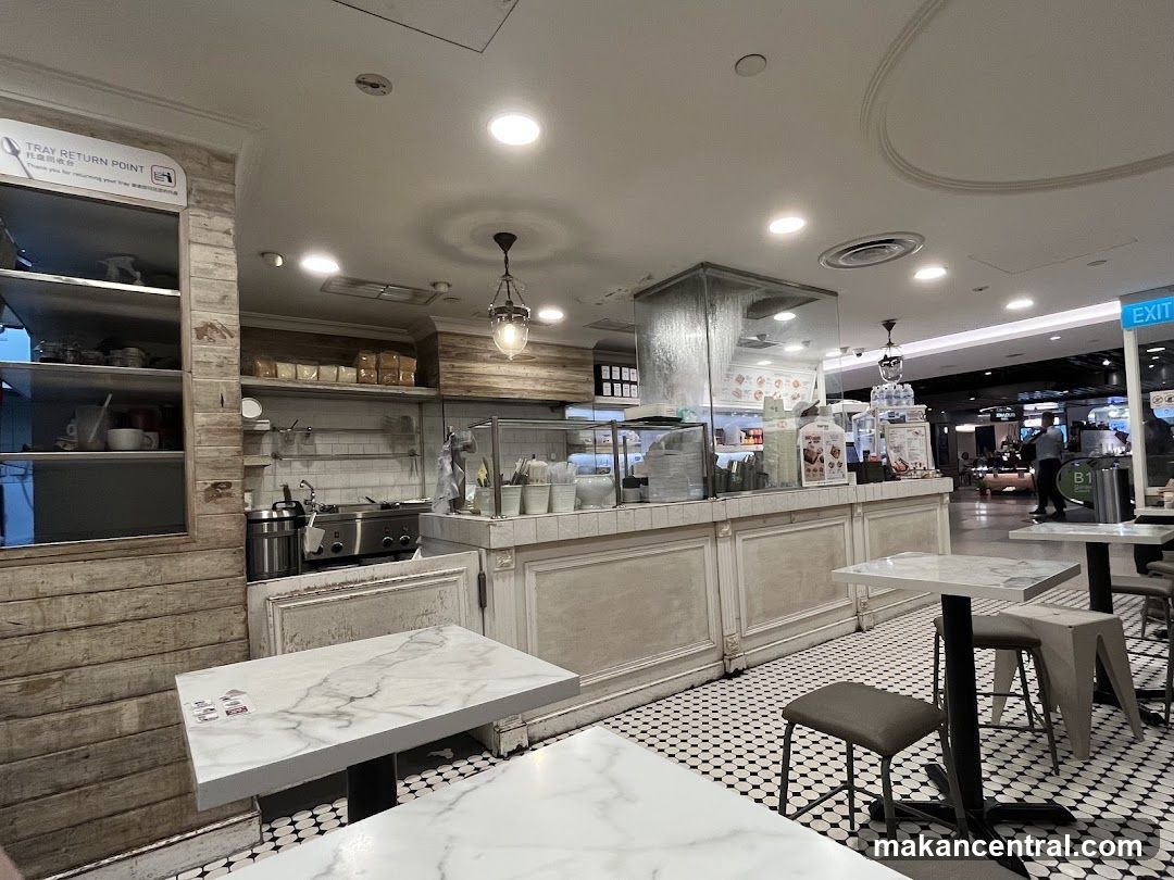 Cafe Interior with Seating and Counter