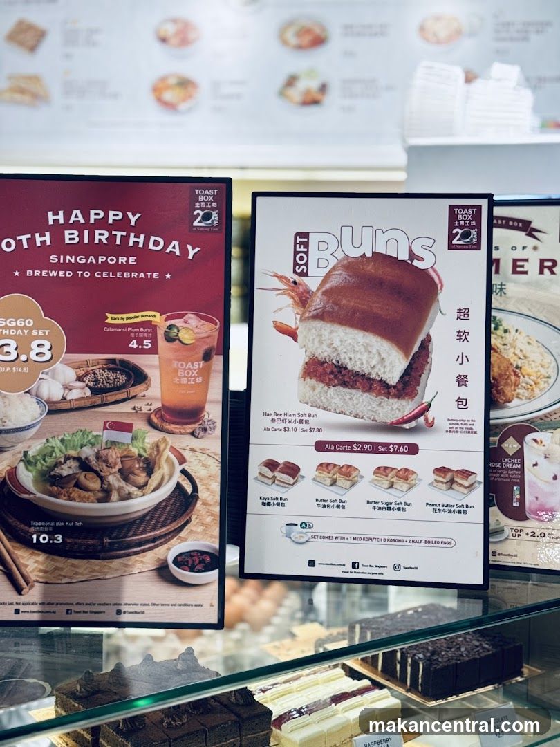 Toast Box Menu and Promotions