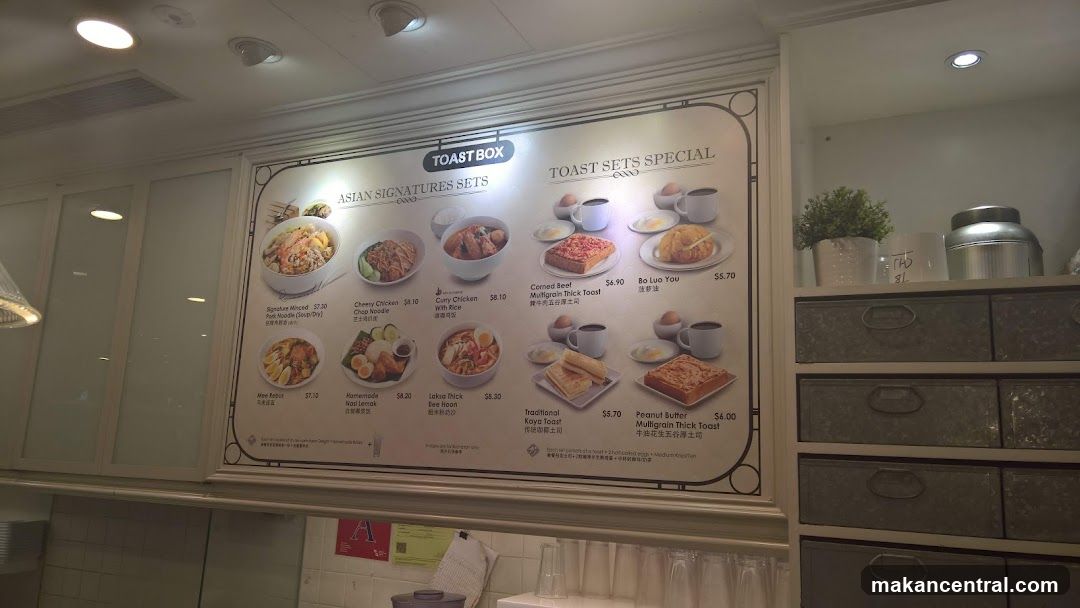 Toast Box Menu