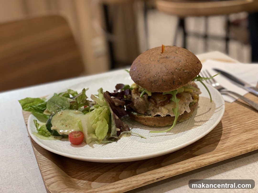 Burger and Salad