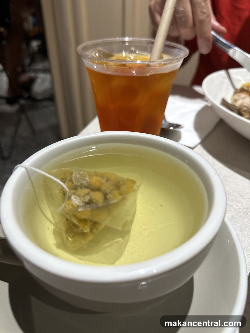 Chamomile Tea and Iced Beverage