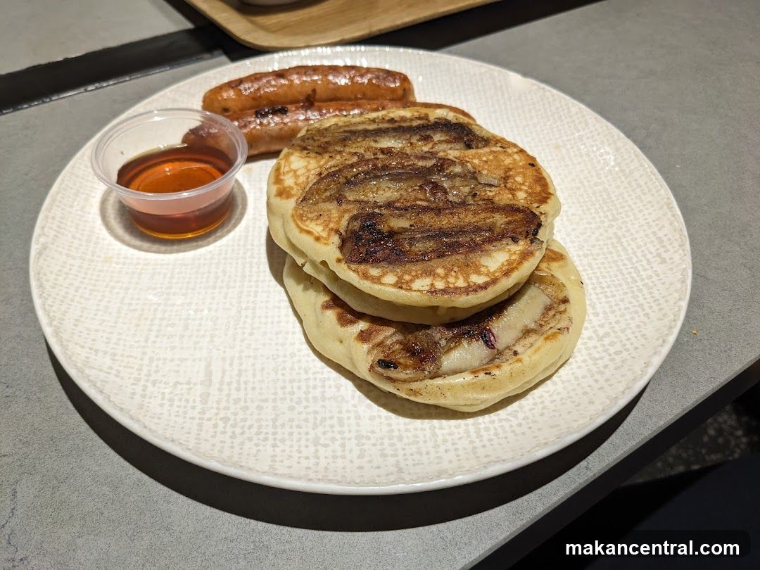Pancakes with Sausages and Syrup