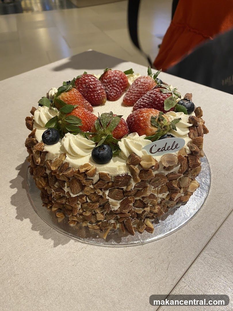Strawberry and Blueberry Almond Cake