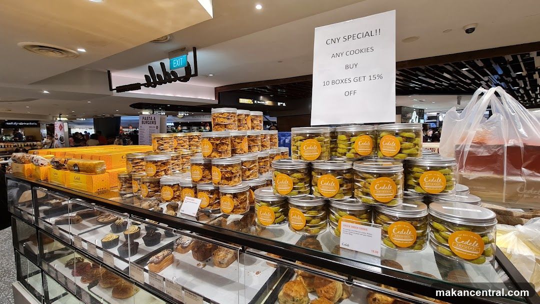 Bakery Display with Cookies and Pastries