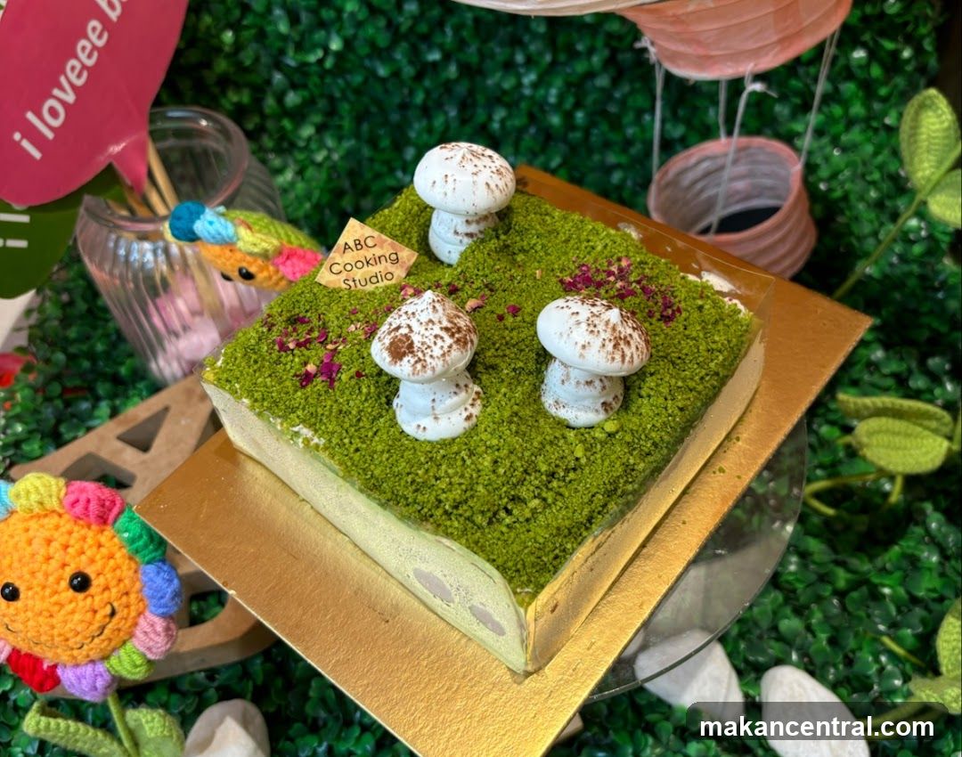 Dessert with Mushroom Decorations