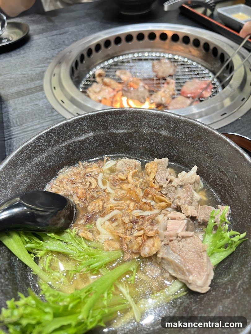 Noodle Soup and Grilled Meat