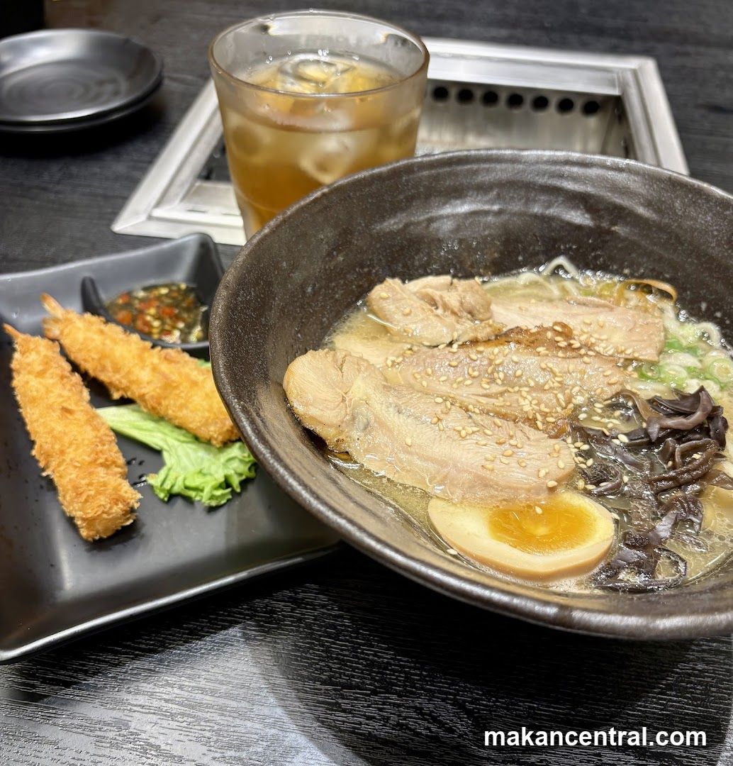 Ramen and Fried Shrimp