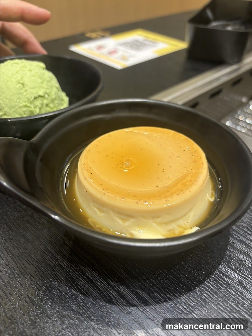 Dessert with Caramel Sauce