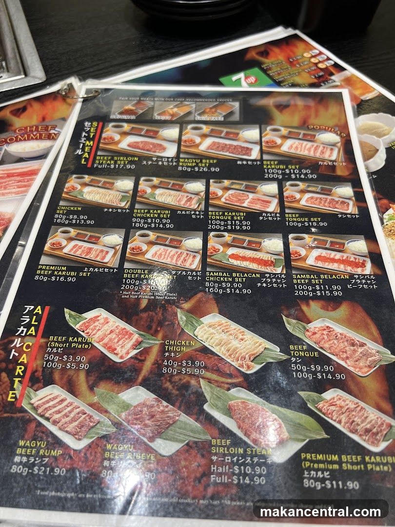 Set Meal & A La Carte Menu