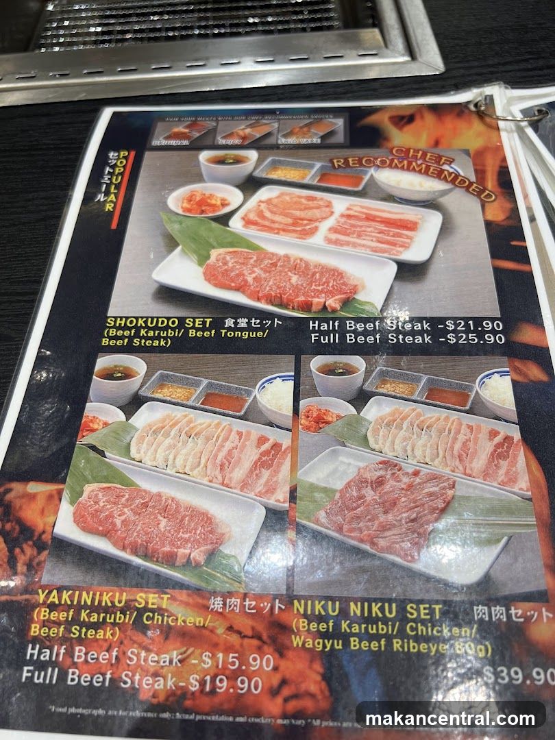 Japanese BBQ Menu