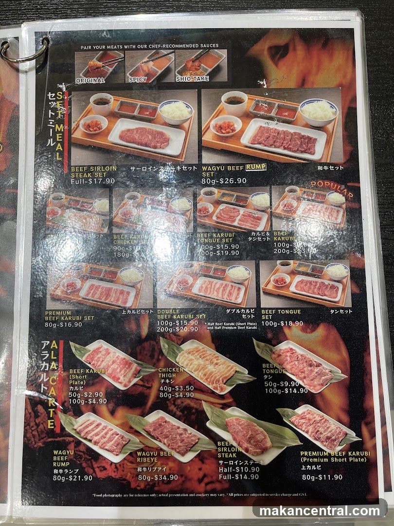 Meat Menu