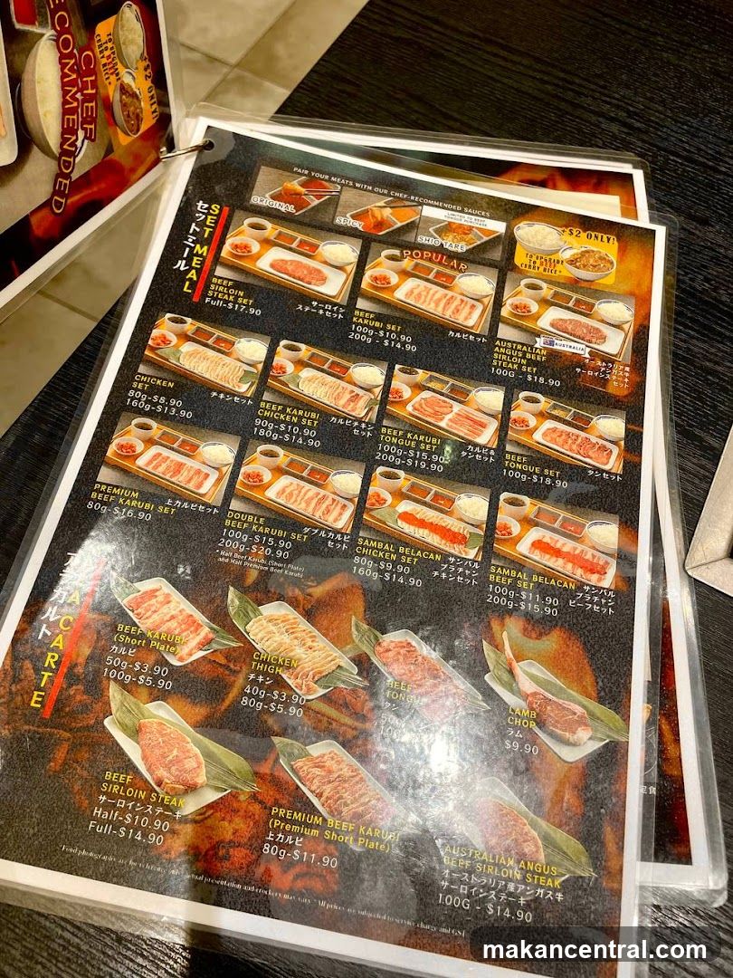Set Meal and A La Carte Menu