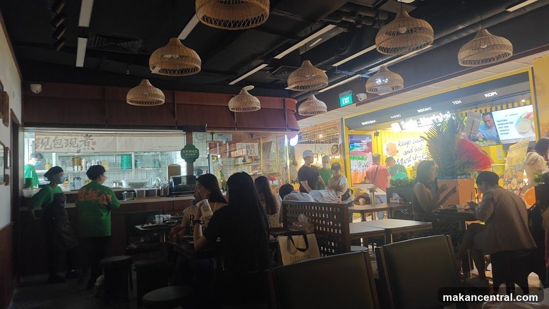Restaurant Interior with Customers and Staff