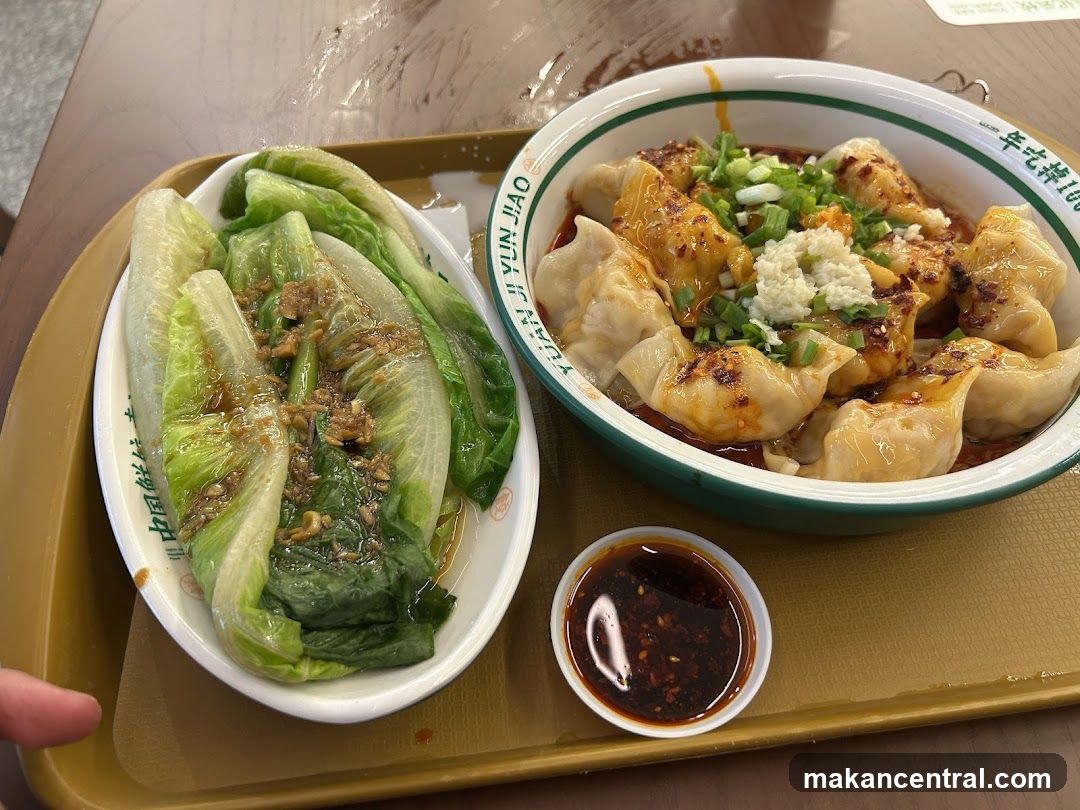 Dumplings and Salad