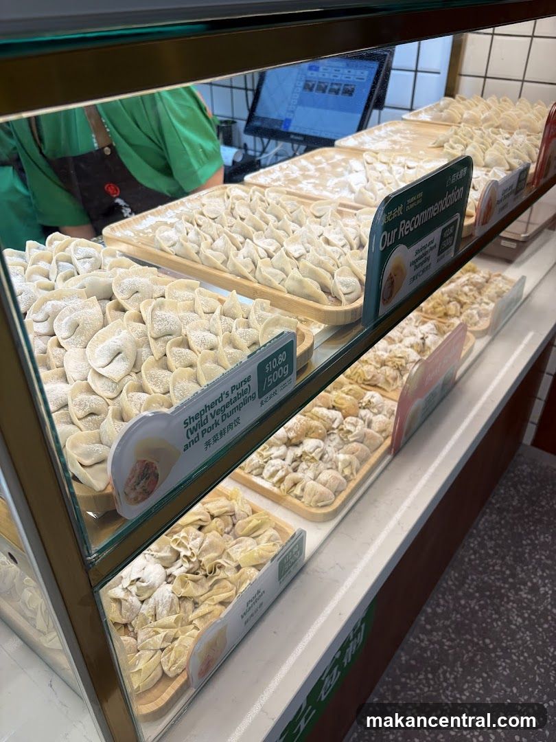 Display Case with Dumplings