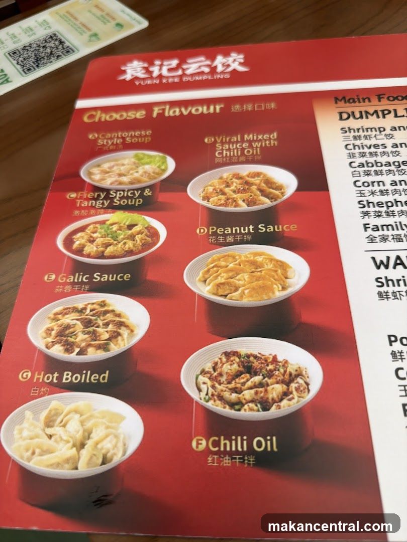 Yuen Kee Dumpling Menu