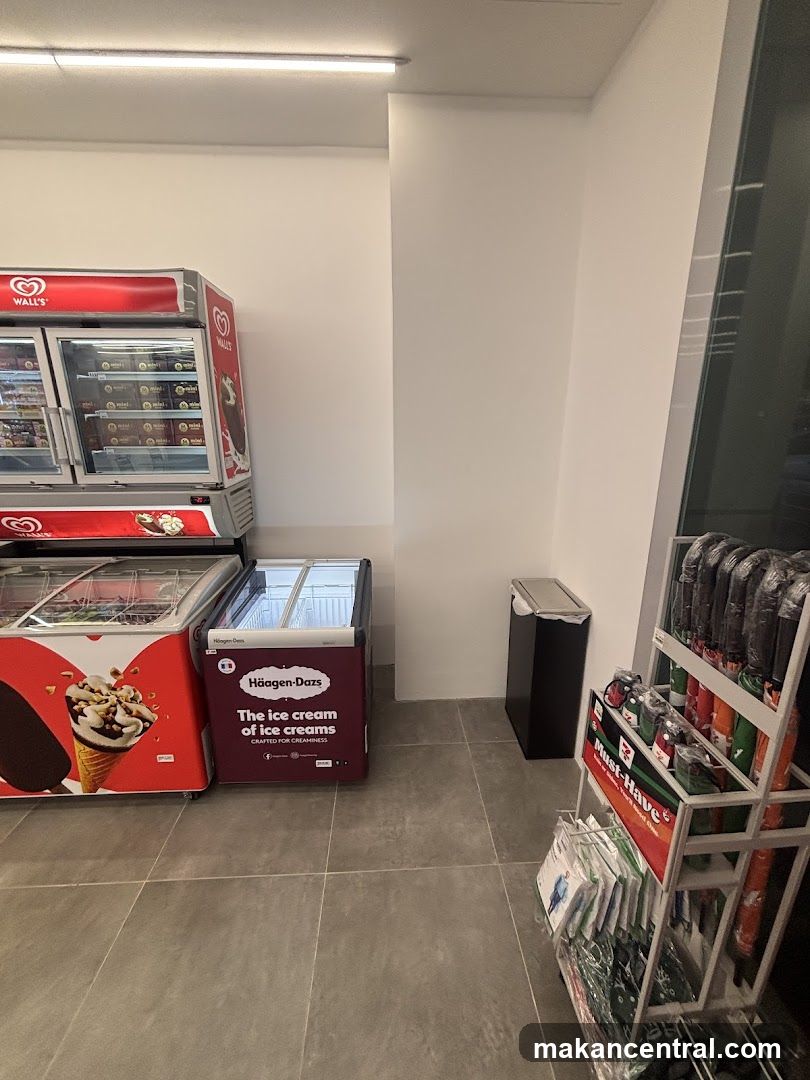 Ice Cream Freezers and Umbrella Display