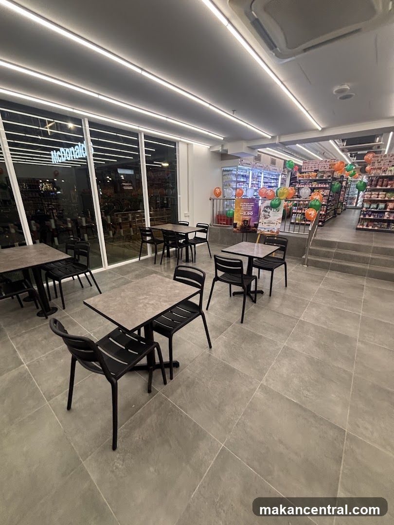 McDonald's Interior with Seating Area