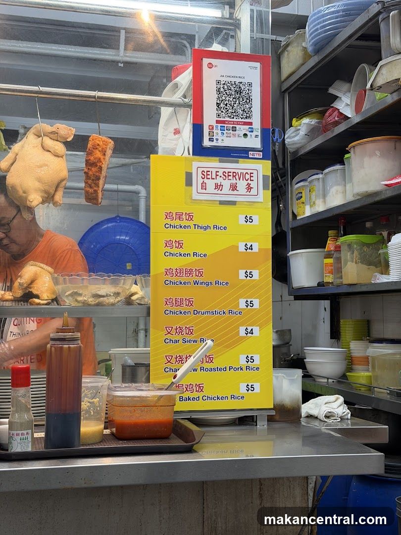 Food stall menu and offerings