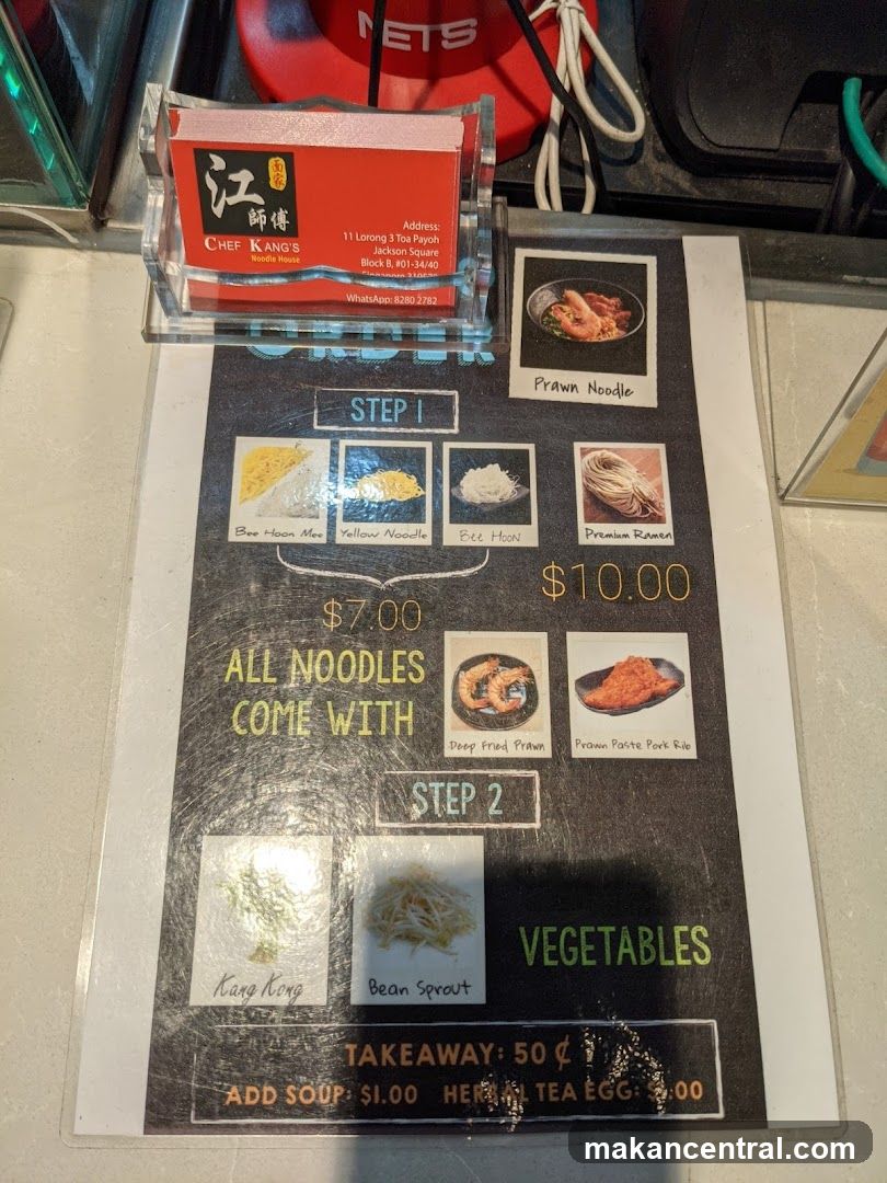 Chef Kang's Noodle House Menu