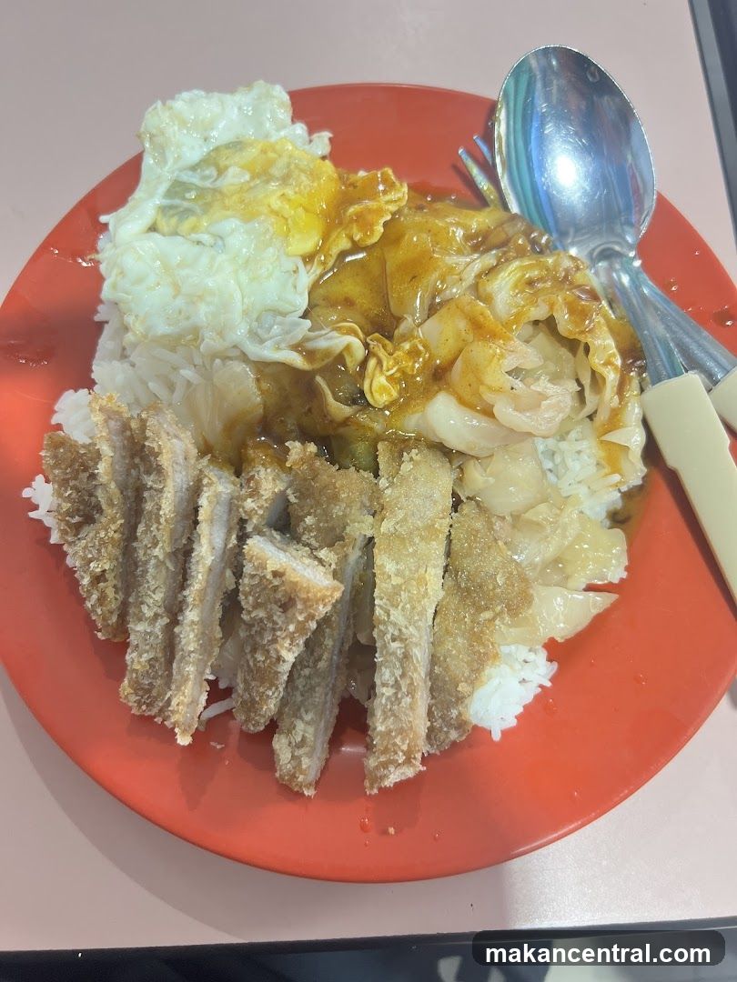 Pork Cutlet Rice with Fried Egg