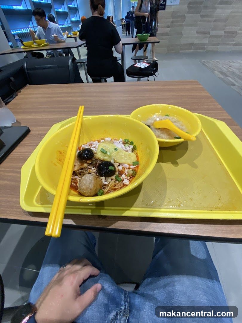 Food Tray with Noodles and Soup