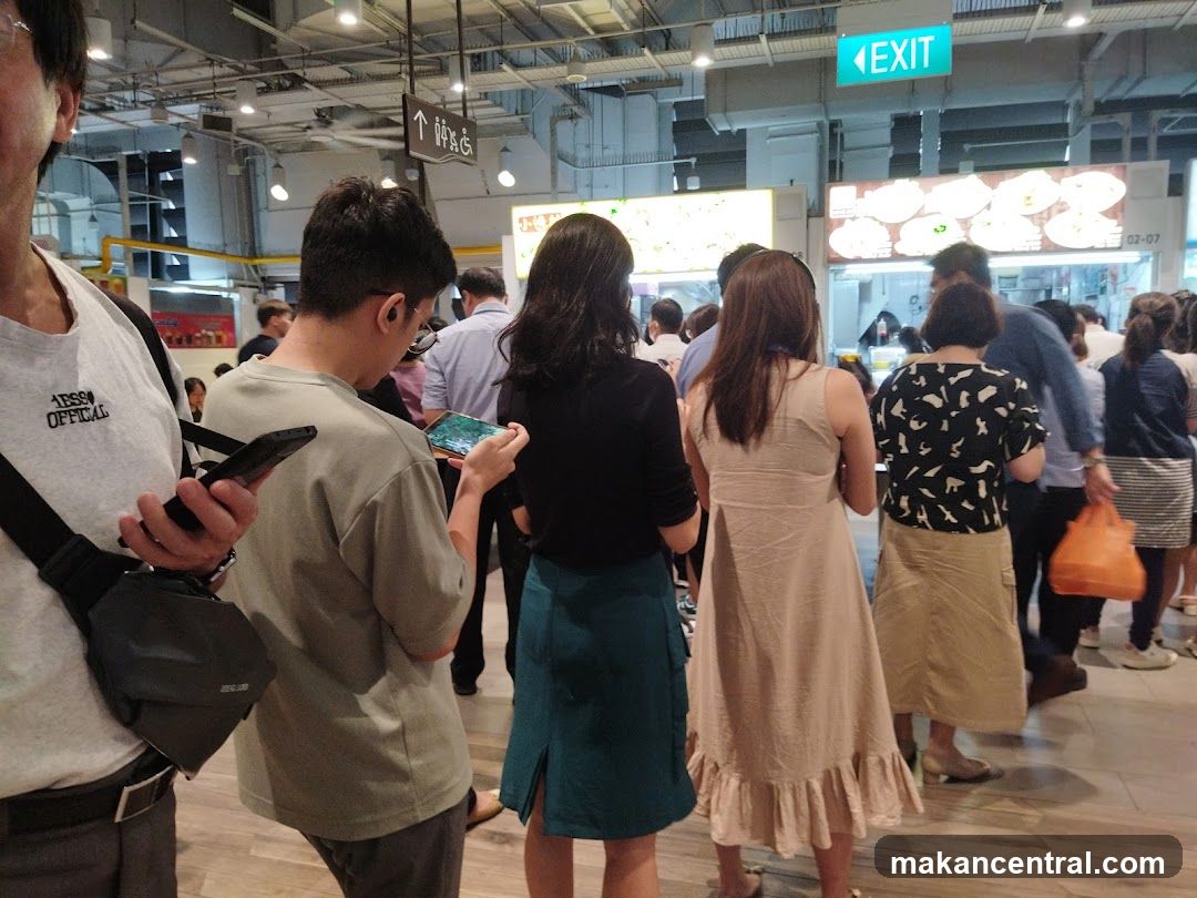 People queuing at a food court