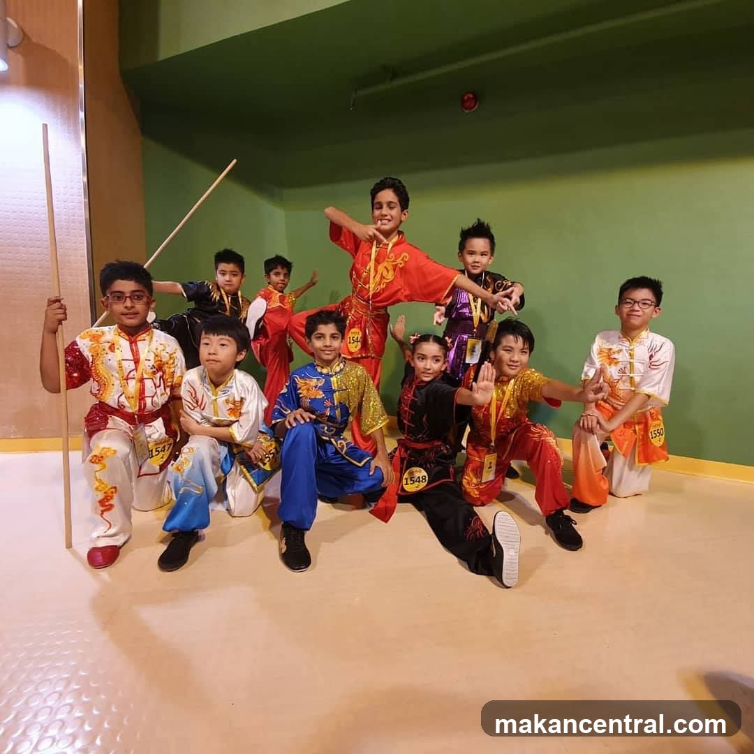 Children in Martial Arts Uniforms